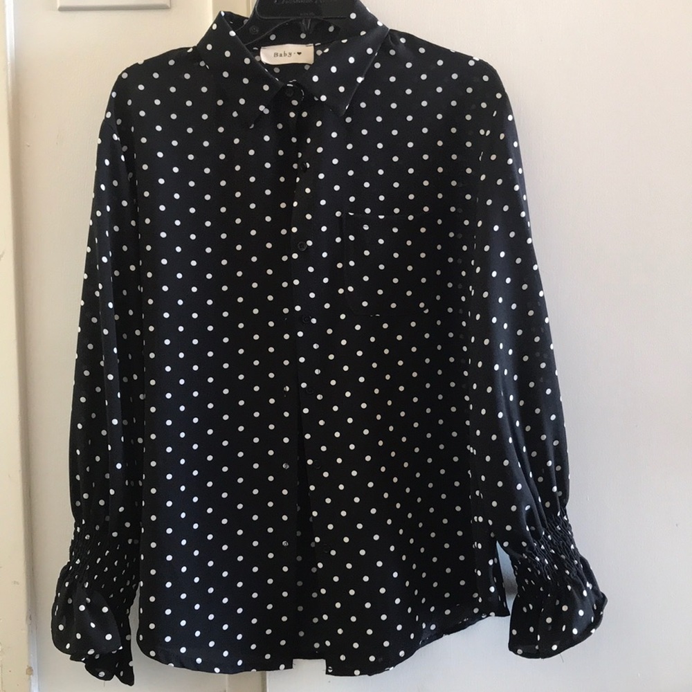 Polka dot blouse